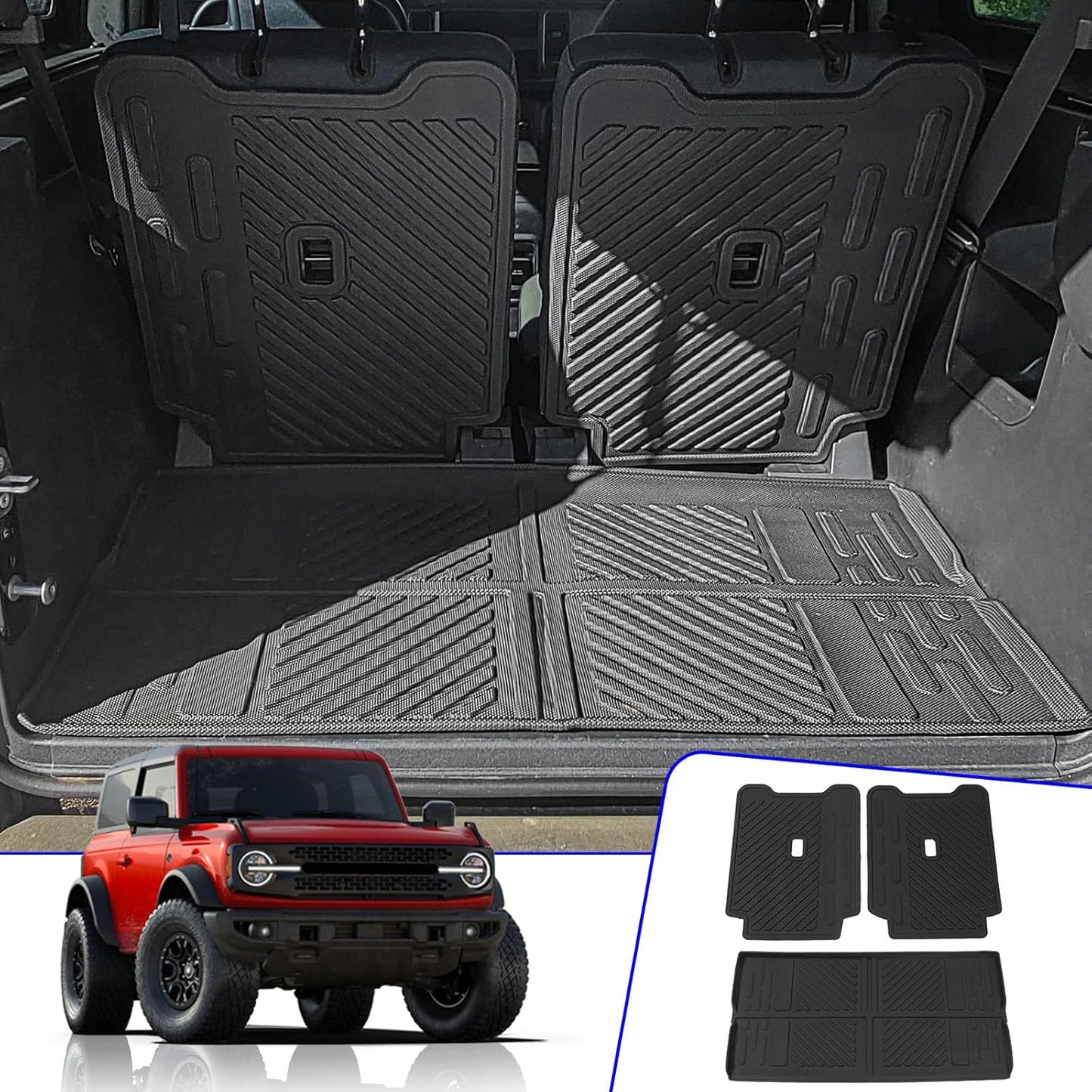 Rongtaod Cargo Mat for 2021-2025 Ford Bronco 2 Door Models