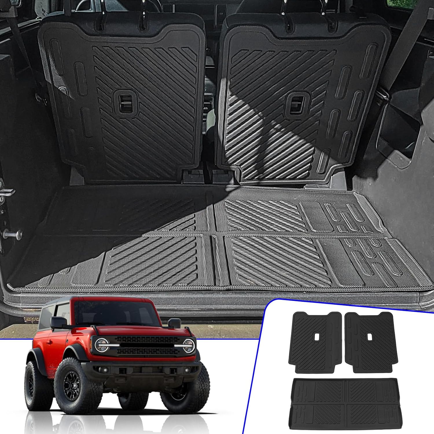 Rongtaod Cargo Mat for 2021-2025 Ford Bronco 2 Door Models