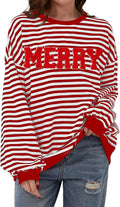 Christmas Sweatshirt for Women Merry Glitter Pach Oversized Pullover