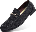 COSIDRAM Men's Glitter Dress Shoes Metallic Sequins Loafers - Stand