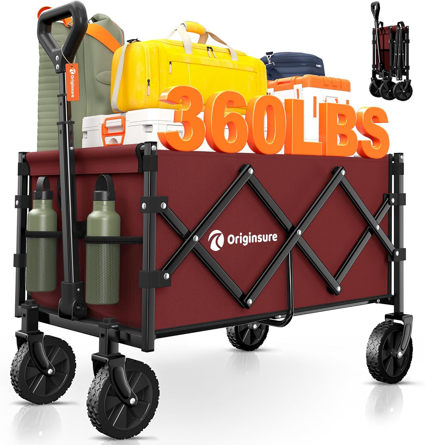 Collapsible Wagon Cart Foldable - Heavy Duty Utility Carts