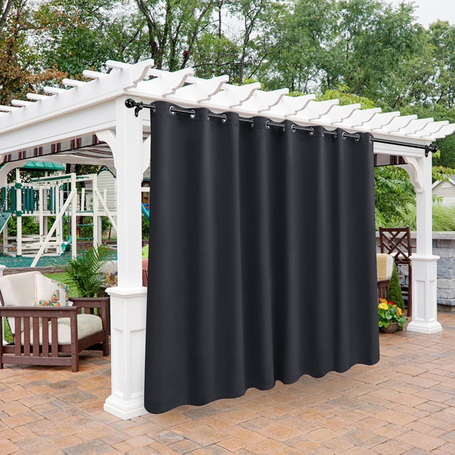 BONZER Waterproof Outdoor Curtains for Patio Cabana Deck Use