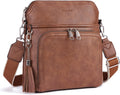 Roulens Crossbody Purse for Women Vegan Leather Medium Wallet Bag is