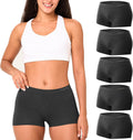BAMBOO COOL Women's Boyshort Panties Seamless 5 Pack - Soft, Moisture