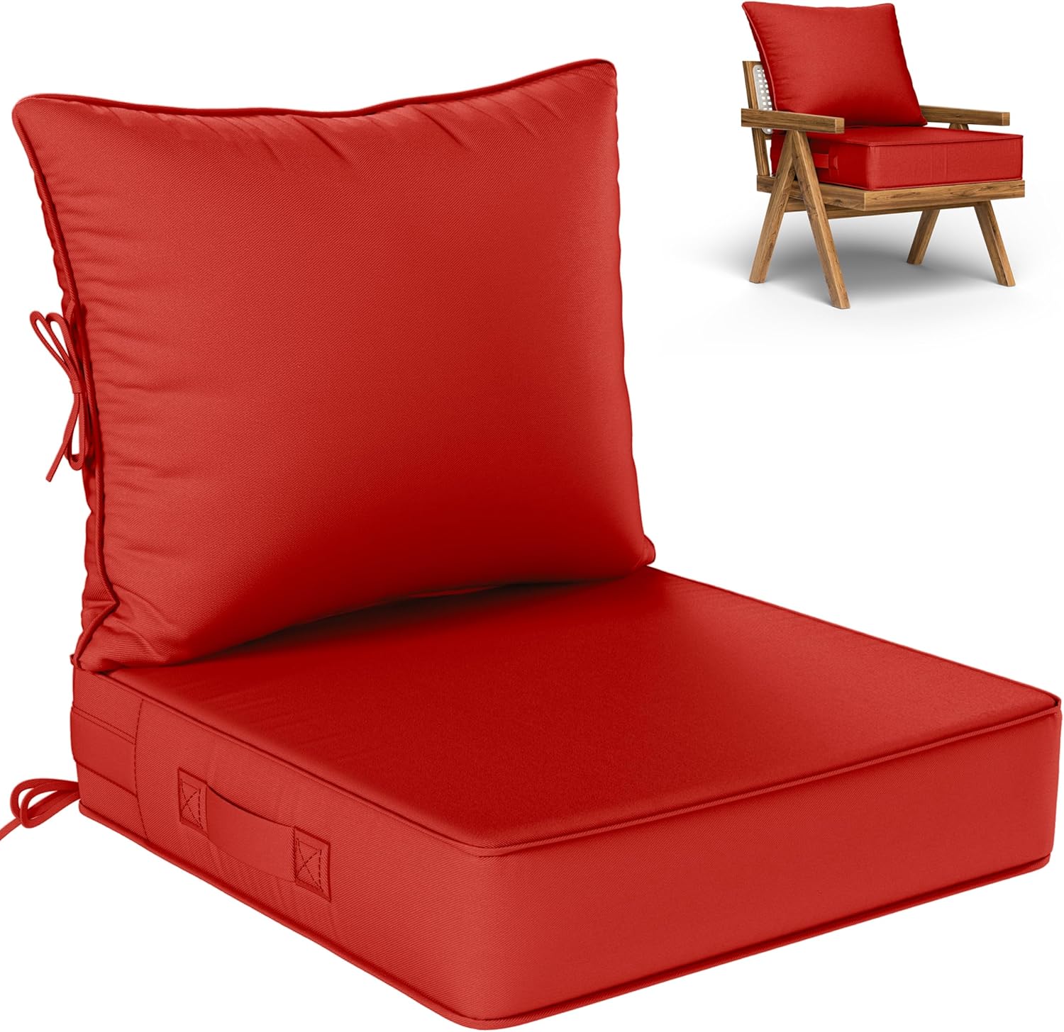 Outdoor Seat Cushion Set for Patio Furniture - Waterproof & Durable