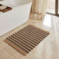 Waffle Bath Mat Boho Bathroom Rug 24 in x 36 in - Soft, Quick Dry
