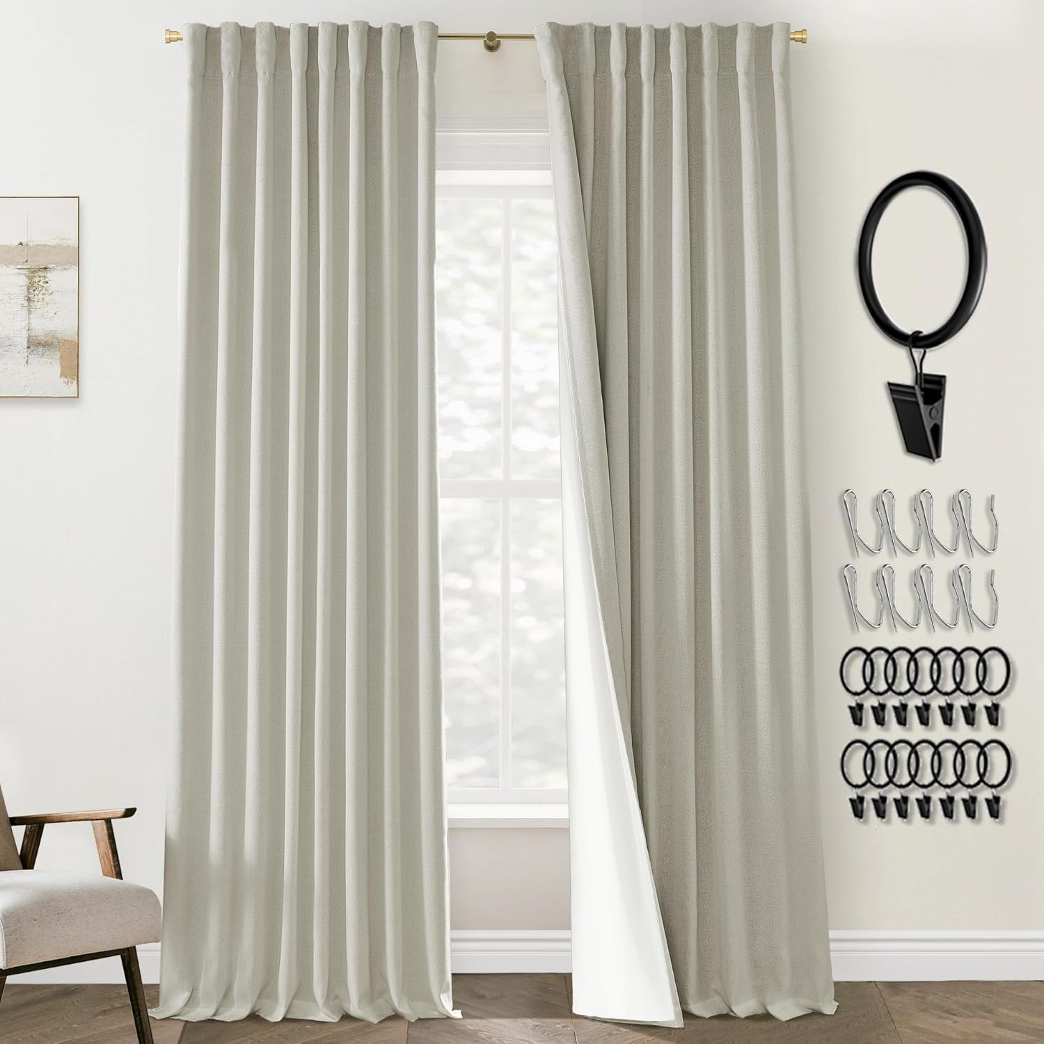 PanelsBurg 104 Inch Long Curtains for Modern Living Spaces