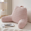 Blissful Diary Reading Pillow Backrest with Arms and Pockets - Pale