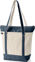 Canvas Zip Top Tote Bag Large - Standalone, Heavy-Duty Carryall