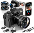 5K Digital Cameras for Photography - Compact Vlogging Camera