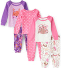 Baby Girl Long Sleeve Top and Pants 3 Pack Pajama Set - Snug Cotton