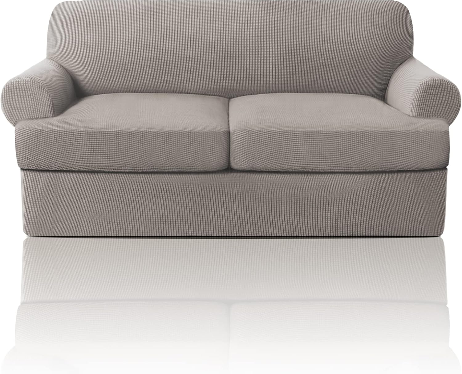 PrinceDeco T Cushion Loveseat Slipcover for 2 Cushion Sofa