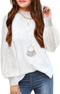 Arshiner Girls Puff Long Sleeve Sweaters for Stylish Kids