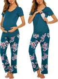Ekouaer Womens Nursing Pajama Set - Soft Maternity Breastfeeding PJs