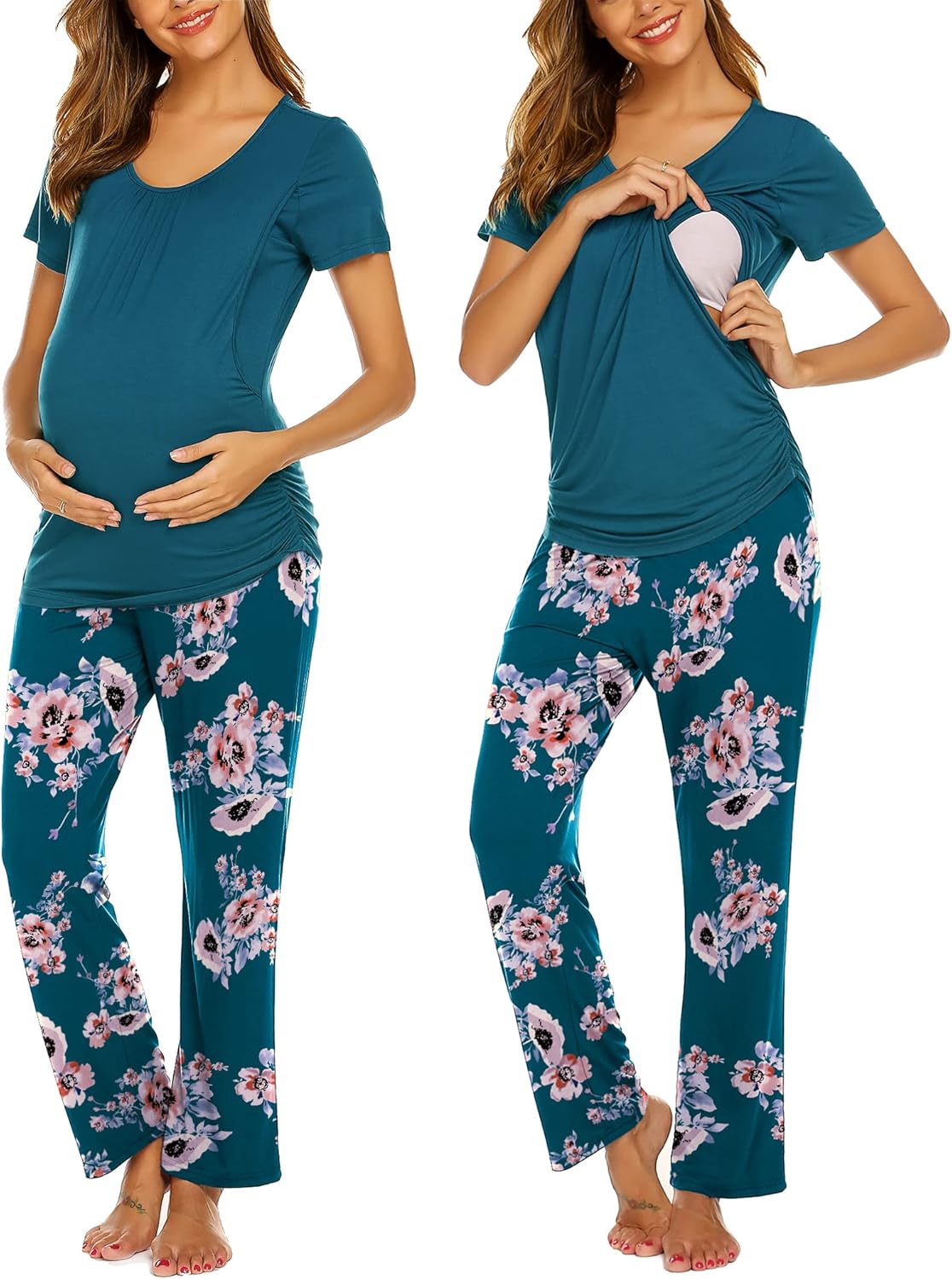 Ekouaer Womens Nursing Pajamas for Comfortable Breastfeeding