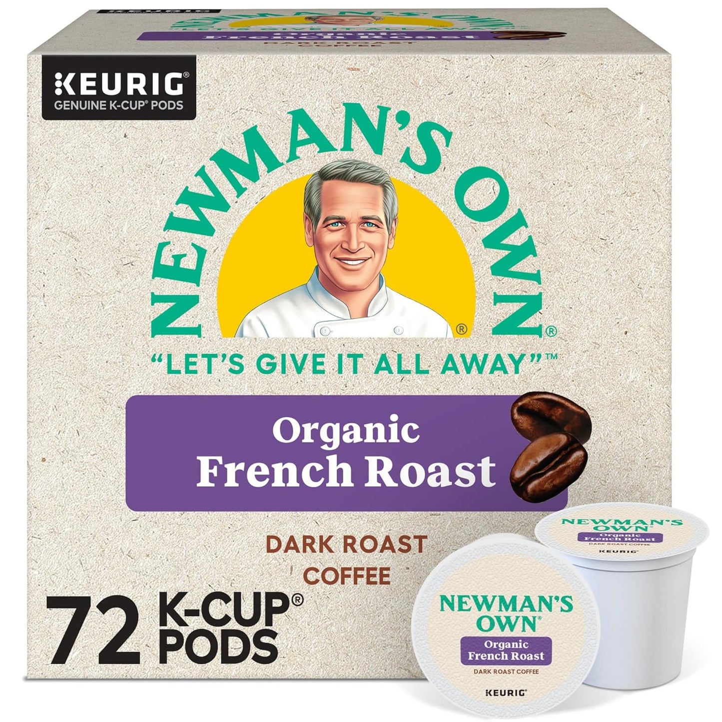 Newman's Own Organics French Roast K-Cup Pods for Coffee Lovers