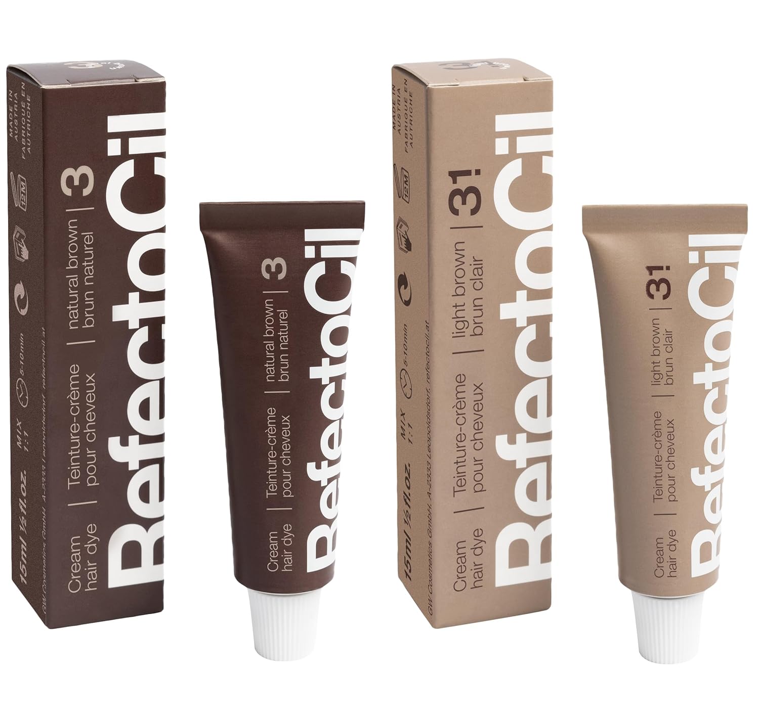RefectoCil Cream Hair Dye 2-Pack for Long-Lasting Color