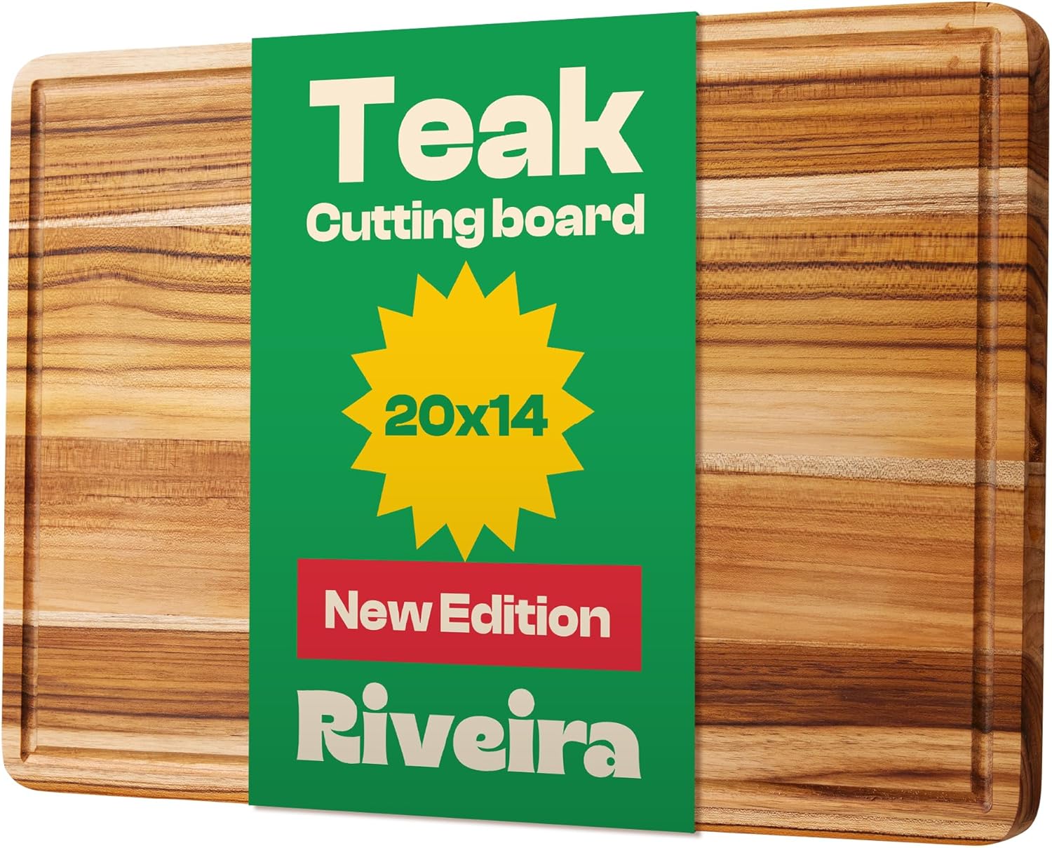 Riveira Teak Wood Cutting Board: Perfect for Culinary Adventures
