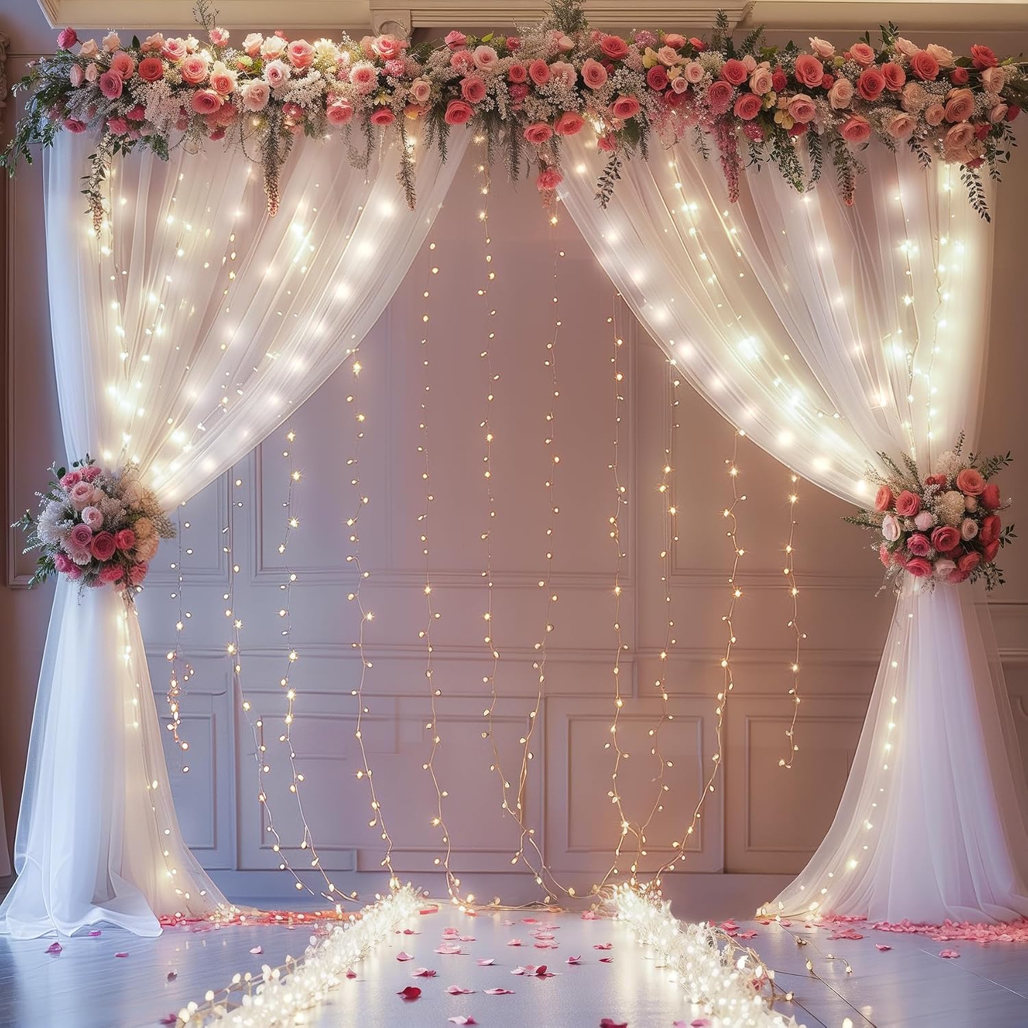 Twinkle Sheer Curtains - Perfect for Parties!