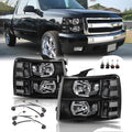 Headlights Assembly w/Bulb & Wiring Harness for 2007-2014 Silverado