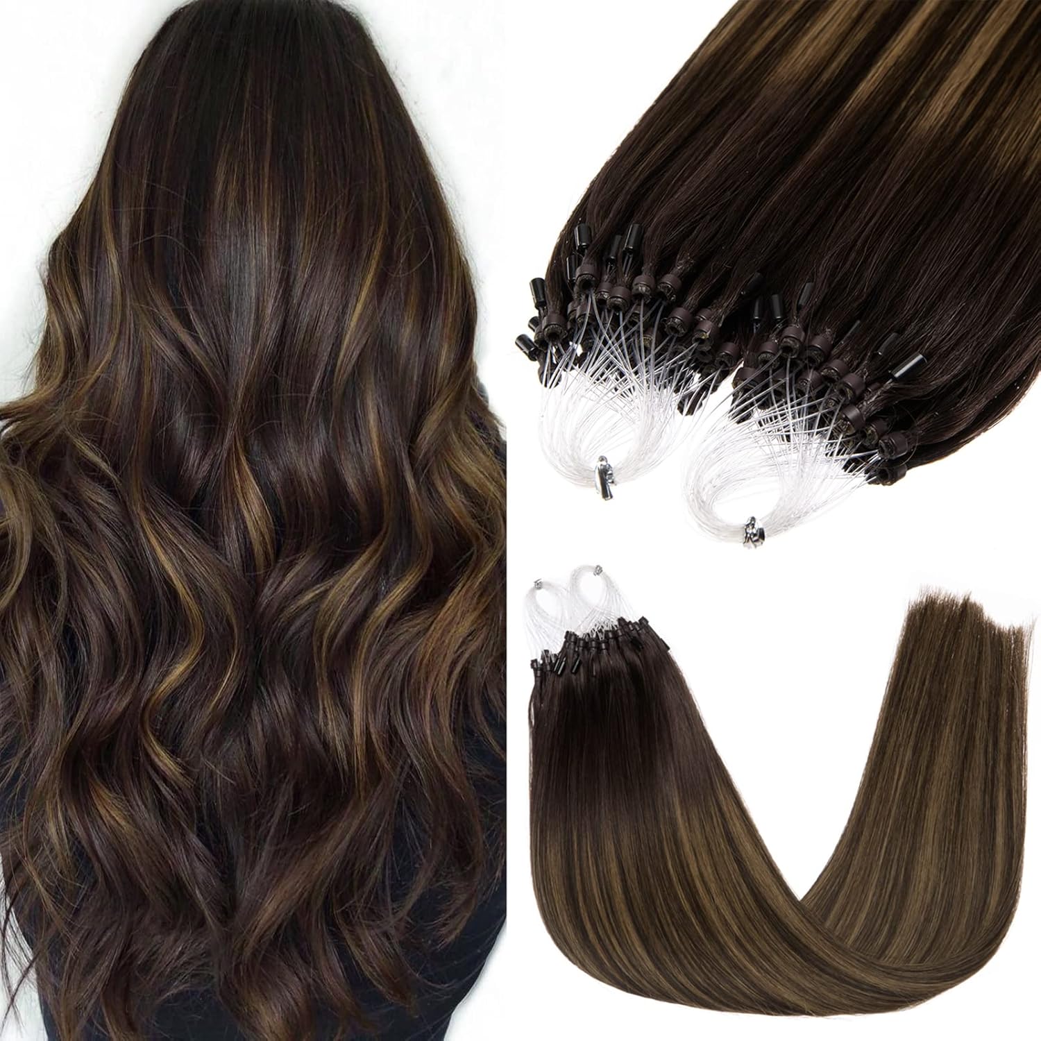 Senmy Micro Bead Hair Extensions for Stunning Balayage Looks