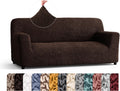 Sofa Slipcover Stretch Couch Cover 3 Seater - Form Fit Dark Brown