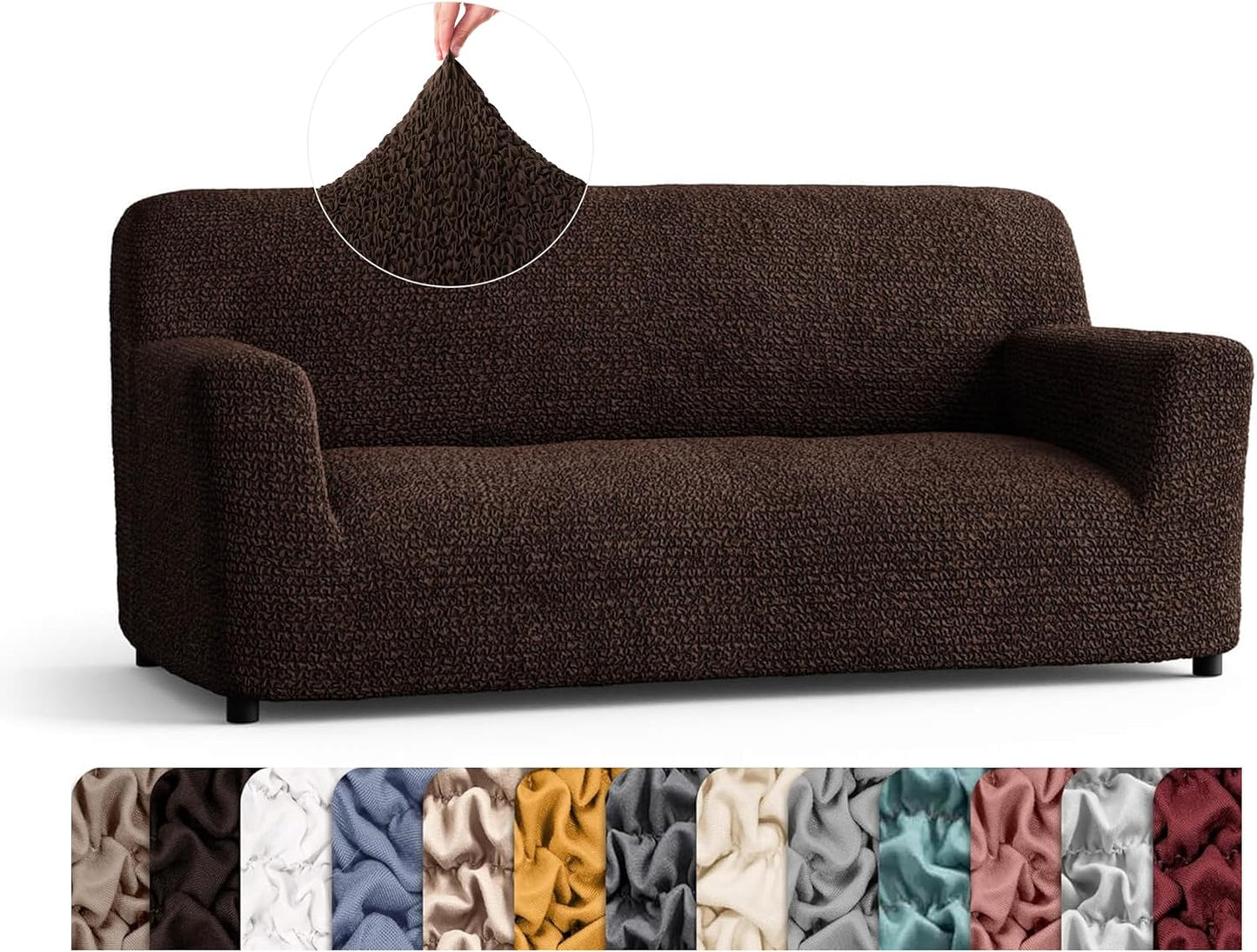 Stretch Couch Cover for 3 Seater - Soft Fabric Protector