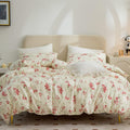 Comforter Set King Floral Soft Bedding Comforter 3 Pieces