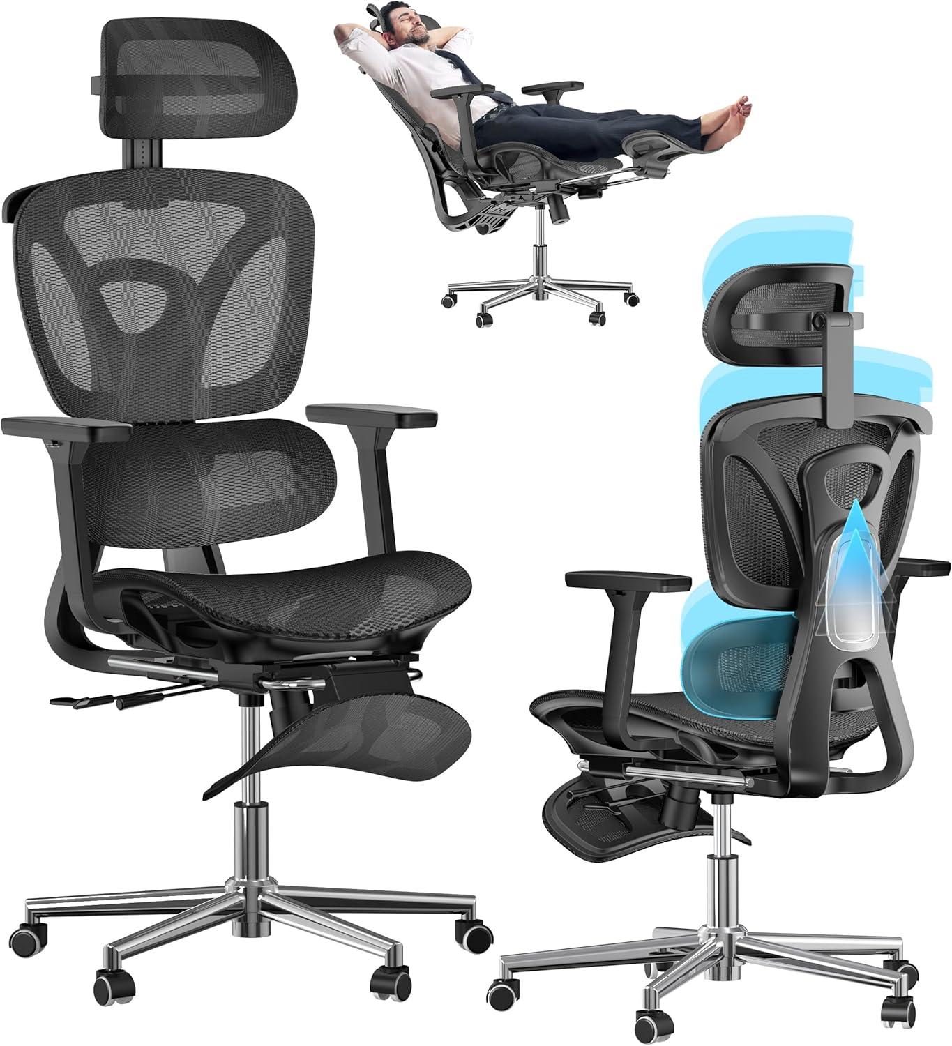 BUPPLEE Ergonomic Office Chair: Ultimate Comfort & Support