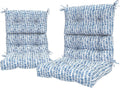 Outdoor High Back Chair Cushions Set of 2 - Comfortable Replacement