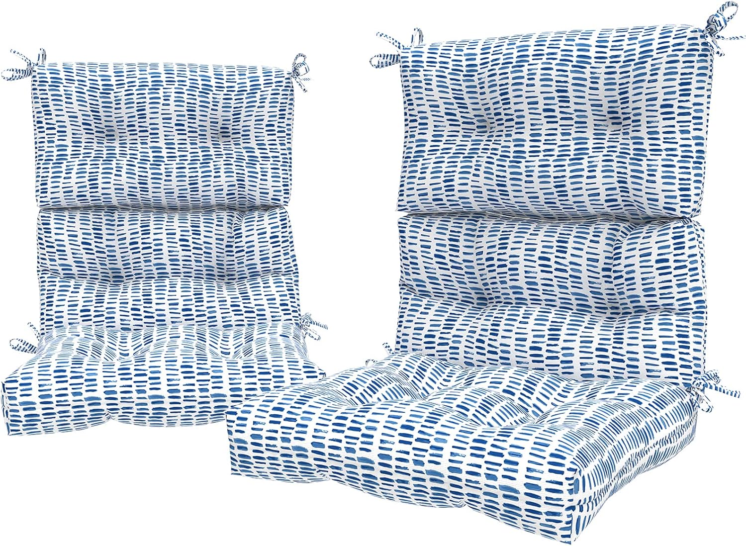 Outdoor High Back Chair Cushions for Adirondack Chairs, Set of 2