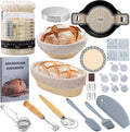 40oz Sourdough Starter Kit with 9in Round & 10in Oval Banneton