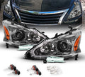 AmeriLite 2013-2015 Altima Sedan Gun Metal Halogen Headlight Pair