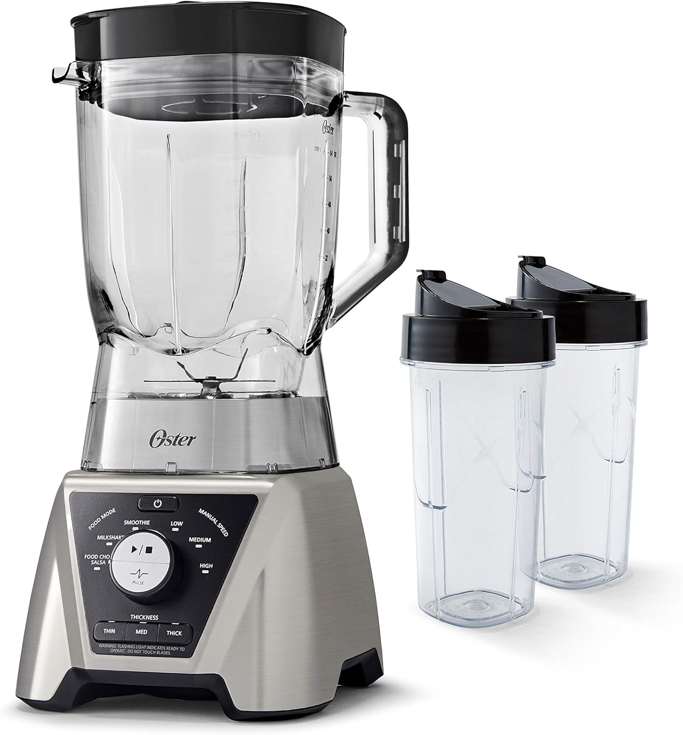 Oster Pro Blender: Texture Select, 2 Blend-N-Go Cups, 64oz Tritan Jar