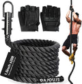 Climbing Rope 1.5 in Diameter 20 ft Black - Gym Strength Training