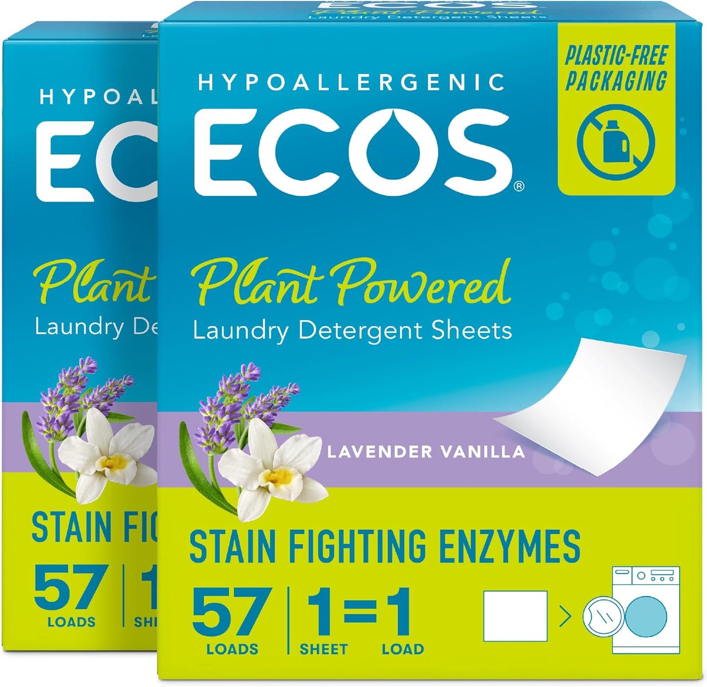 ECOS Laundry Detergent Sheets - Vegan, Plastic Free & Mess Free