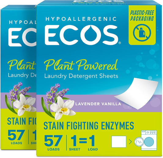 ECOS Laundry Detergent Sheets - Vegan, Plastic Free & Mess Free