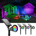 Color Change Halloween Solar Spot Lights 4 Pack - Multicolor Outdoor