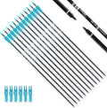 30 in Carbon Practice Hunting Arrows Pack of 12 - Removable Tips
