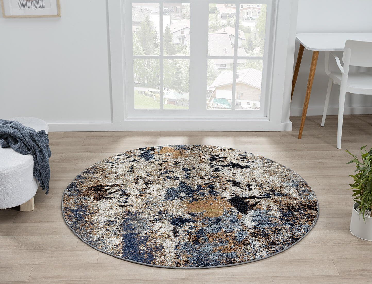 Keen Home Design Area Rugs - 10ft Round Non-Shedding Abstract