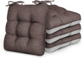 Memory Foam Chair Cushions Set of 4 15.5in x 3.5in - Coffee