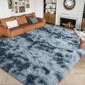 Large Rugs 8x10 Area Rugs for Living Room - Plush Blue Shag