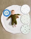 Poppyseed Play Baby Play Mat 43 in Round - Cushioned Tummy Time Pad