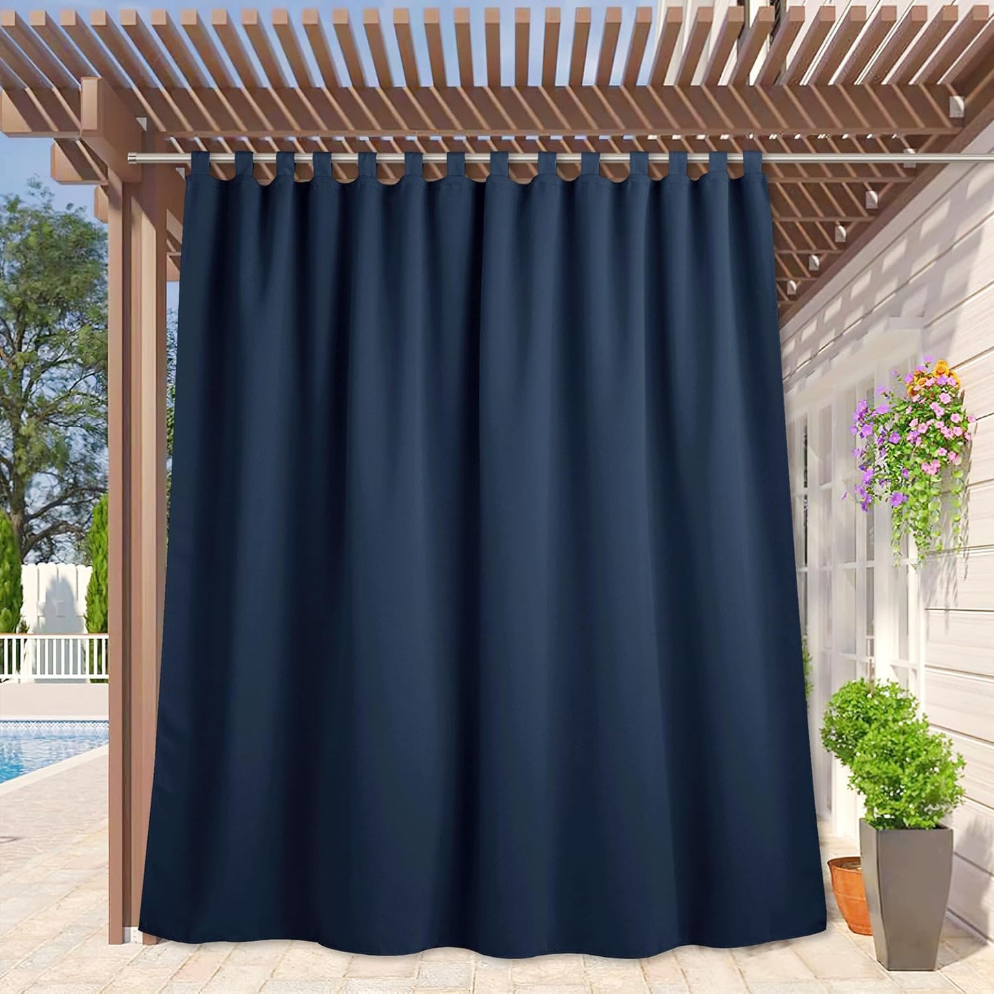 RYB HOME Extra Wide Outdoor Curtains for Privacy and Protection