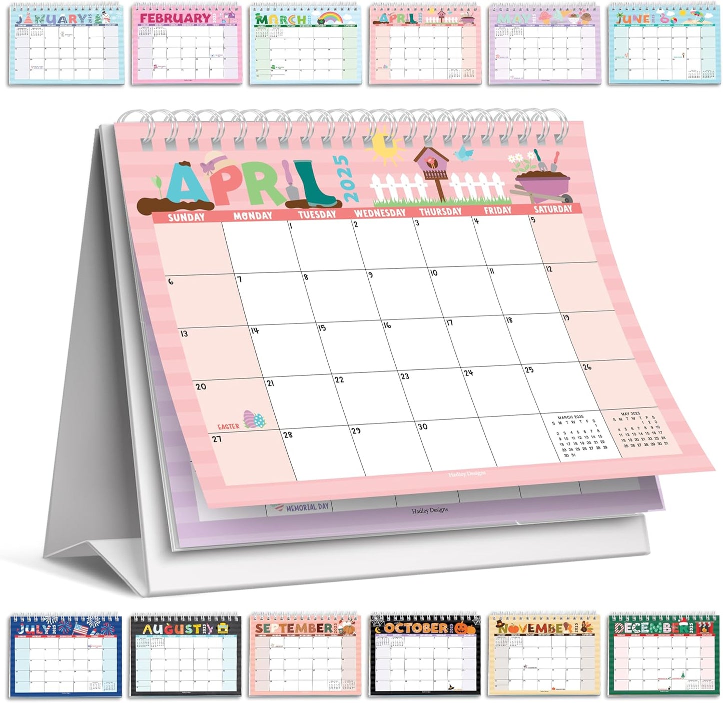 2025 Desk Calendar - Compact & Stylish Design!
