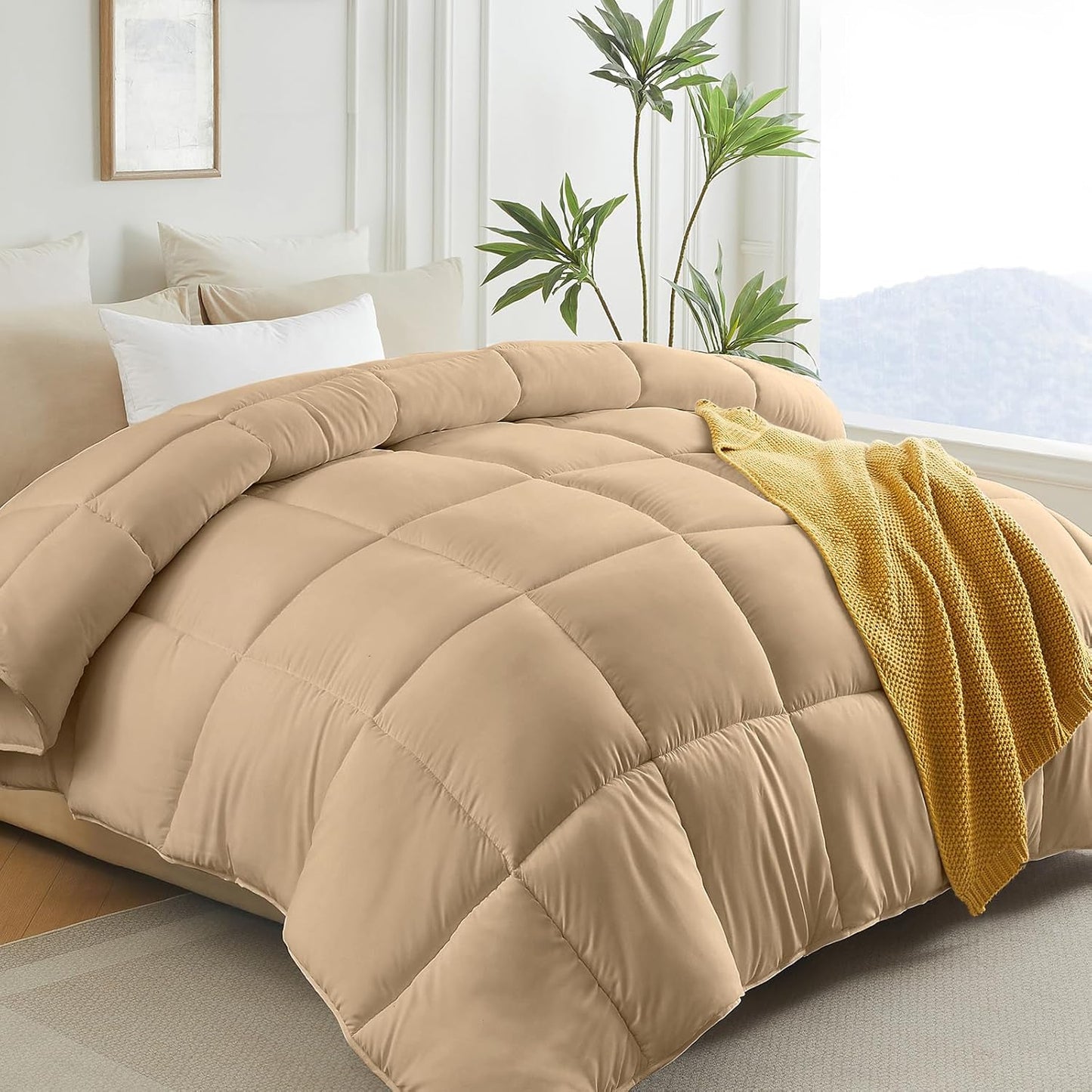 L LOVSOUL Down Alternative Comforter King Size for All Seasons