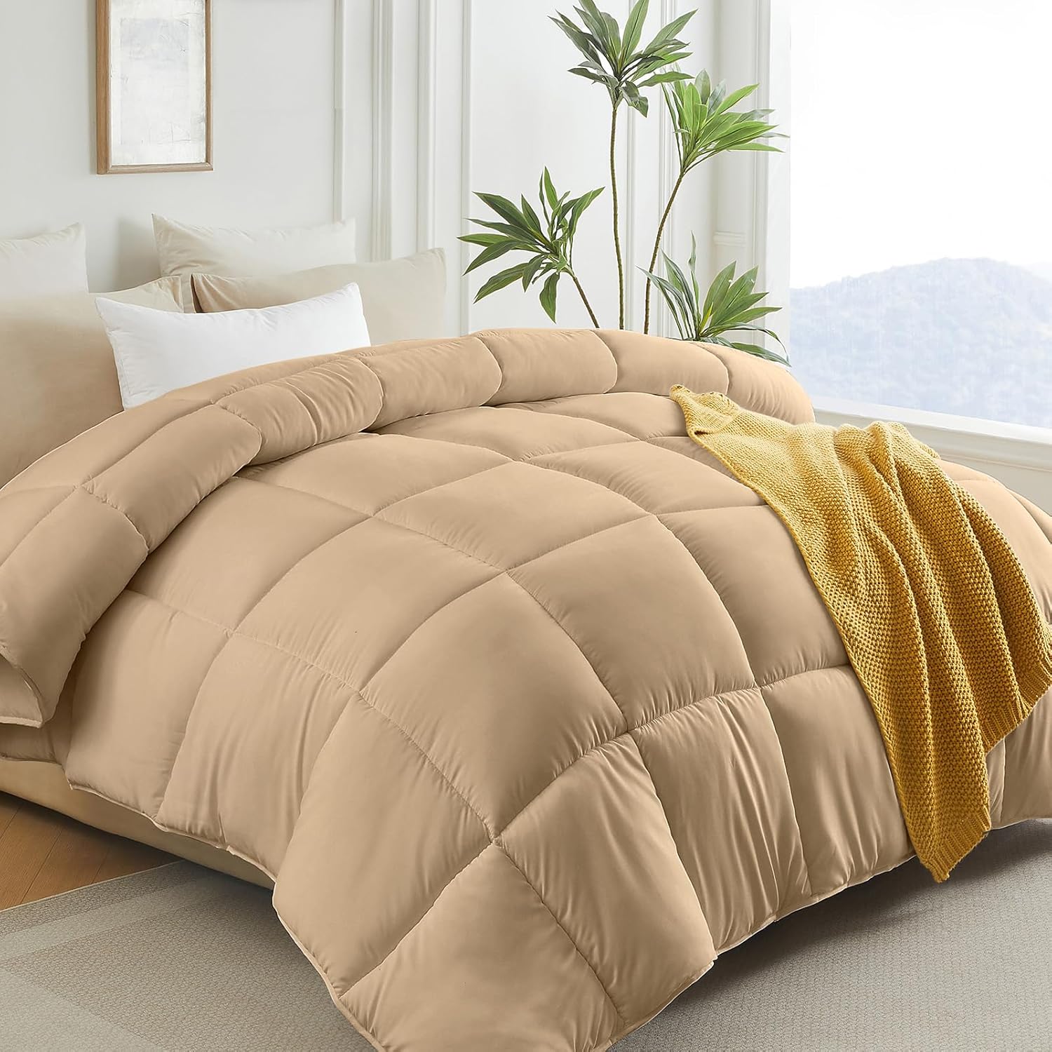L LOVSOUL Down Alternative Comforter King Size for All Seasons