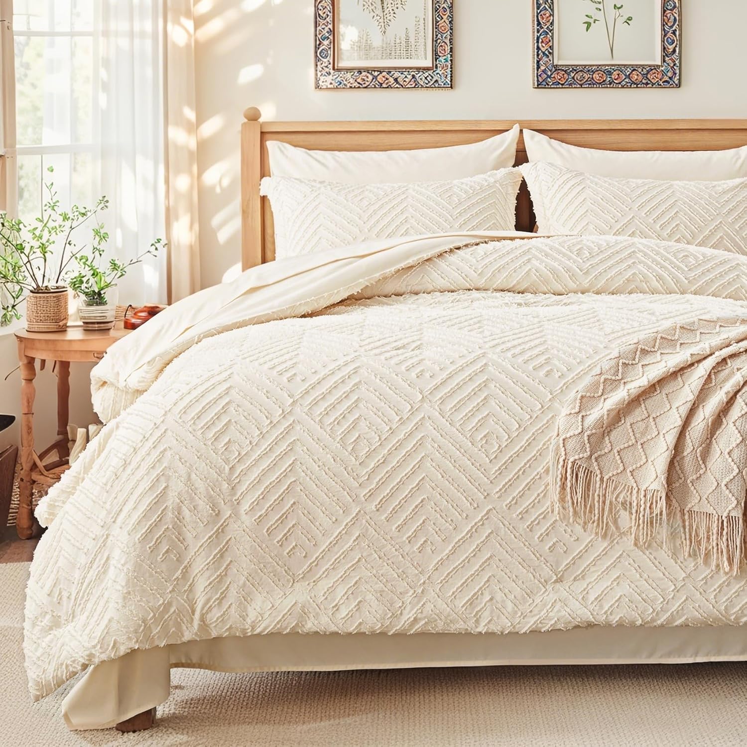 Zzlpp Queen Comforter Set 7 Pieces for All Season Comfort