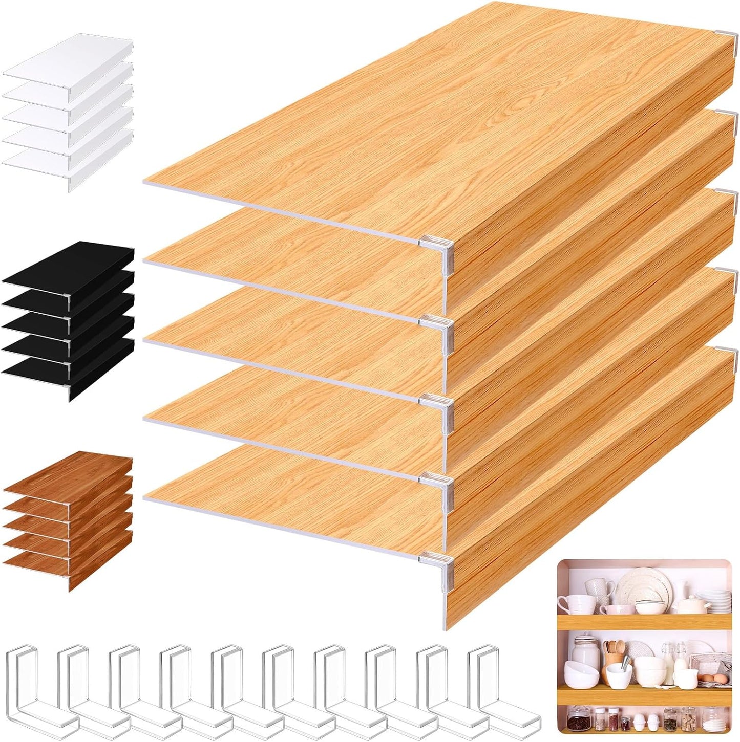 Hoolerry 5 Pcs Wire Shelf Covers for Stylish Storage Solutions