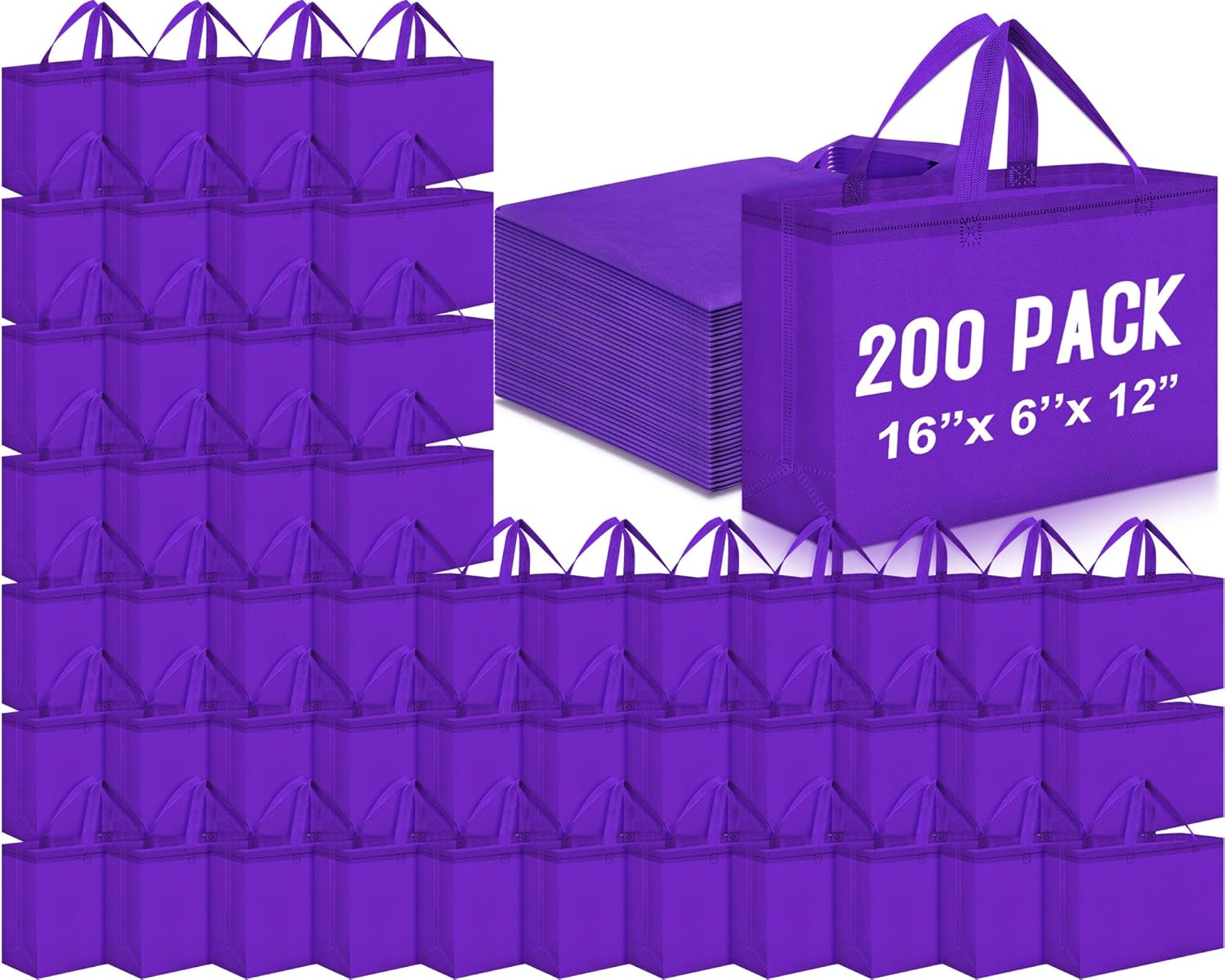 Windyun Reusable Grocery Bags Large Non Woven Shopping Bags